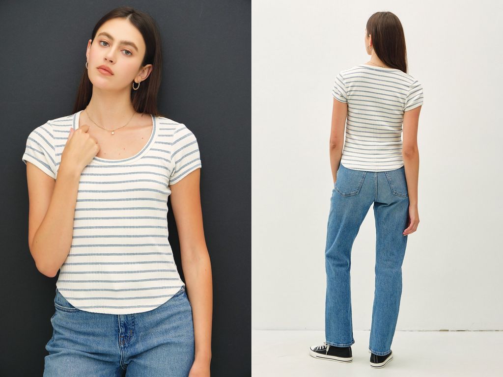 19459 / BLUE/IVORY